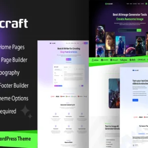 AIcraft – AI Application & Generator WordPress Theme