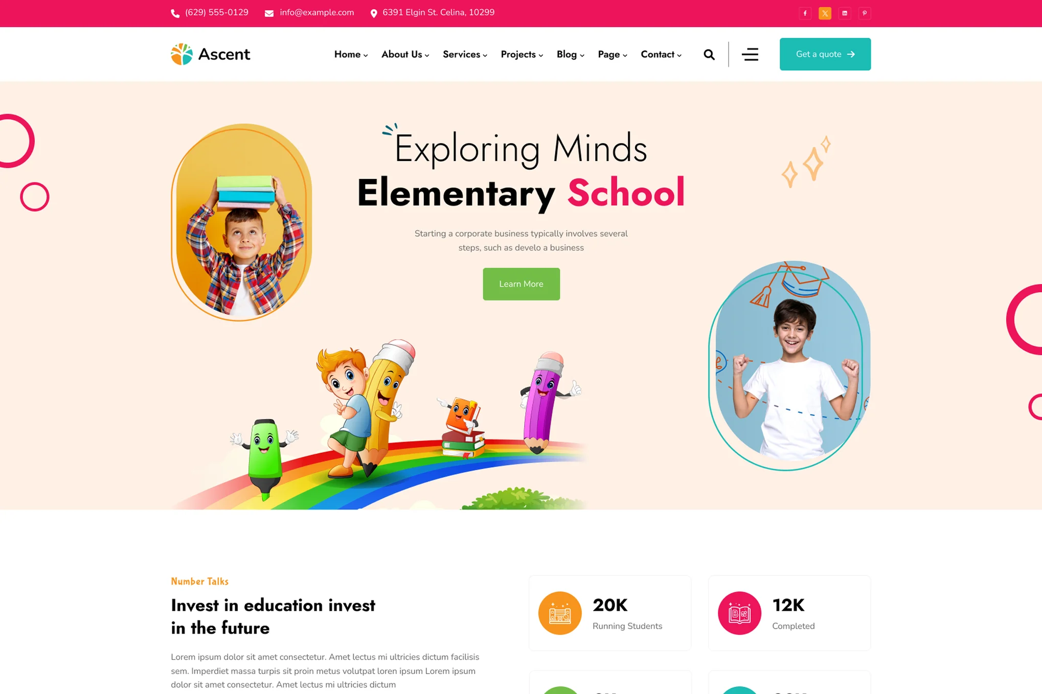 Ascen - Childcare & Kids Education WordPress Theme