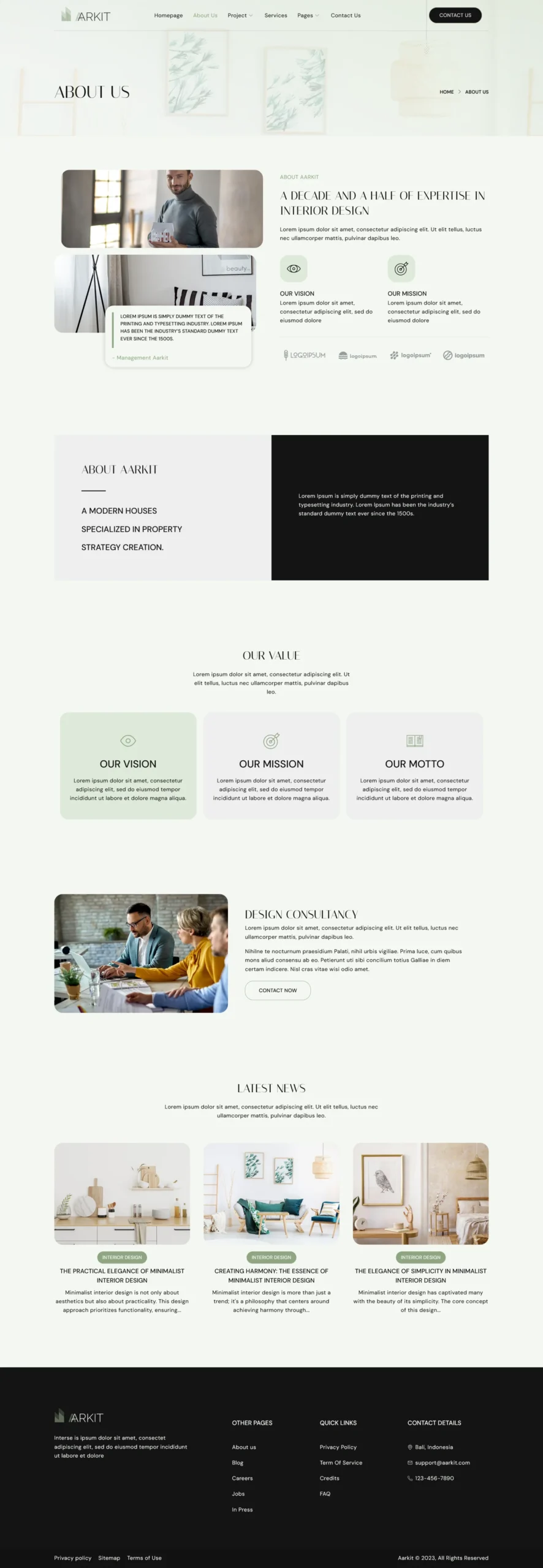 Aarkit - Interior Design Elementor Template Kit - Image 3