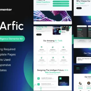 Arfic – Artificial Intelligence Elementor Pro Template Kit