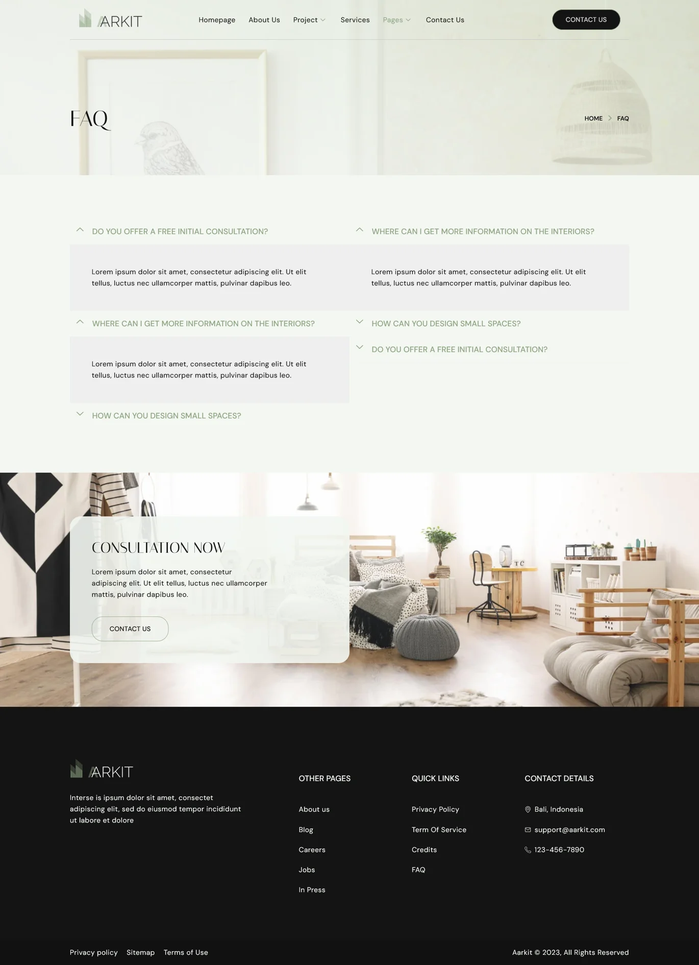 Aarkit - Interior Design Elementor Template Kit - Image 2