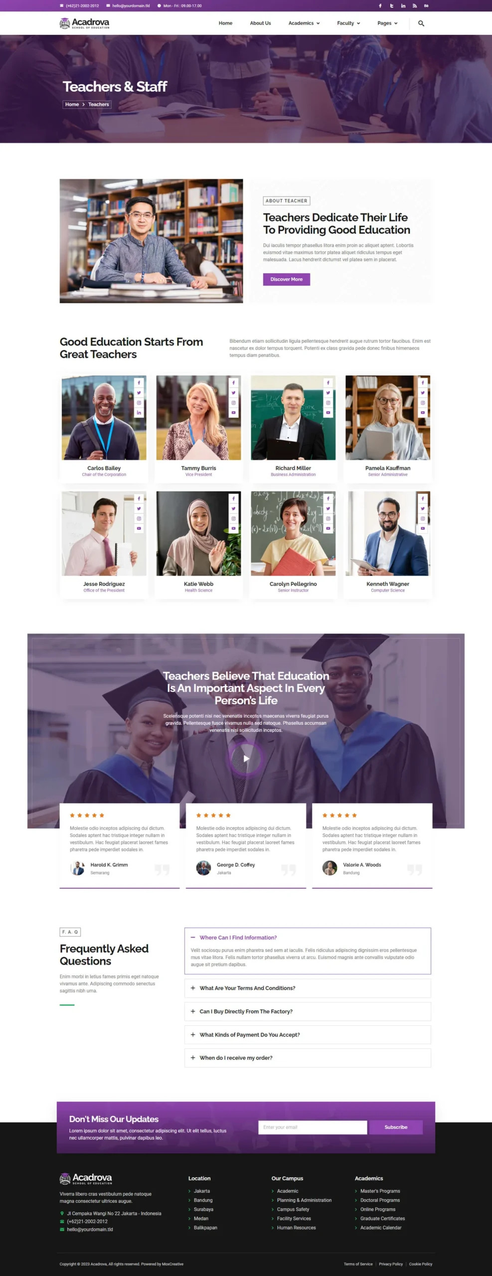 Acadrova - University & School Education Elementor Pro Template Kit - Image 2