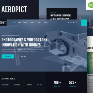 Aeropict – Drone Aerial Photography & Videography Elementor Template Kit