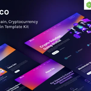 Acco – Blockchain Cryptocurrency & Bitcoin Elementor Template Kit
