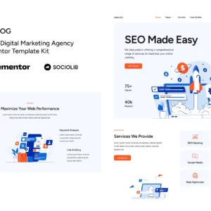 Analog – SEO & Digital Marketing Agency Elementor Template Kit