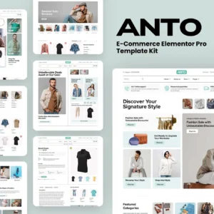 Anto – E-Commerce Elementor Pro Template Kit