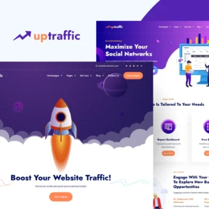 Uptraffic – Digital Marketing Agency Elementor Pro Template Kit