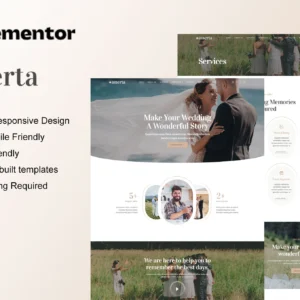 Amerta – Wedding Photography Service Elementor Template Kit