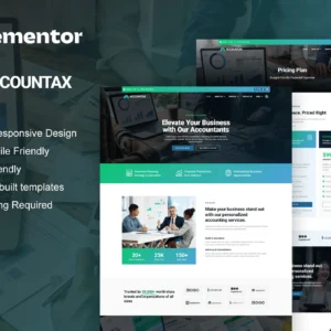 Accountax – Accounting Tax Firm Elementor Template Kit