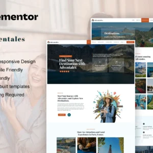 Adventales – Modern Travel Blog Elementor Template Kit