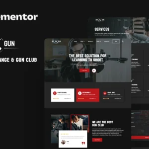 Aimgun – Shooting Range & Gun Club Elementor Template Kit