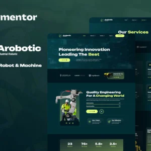 Arobotic – Industrial Robot & Machine Elementor Template Kit