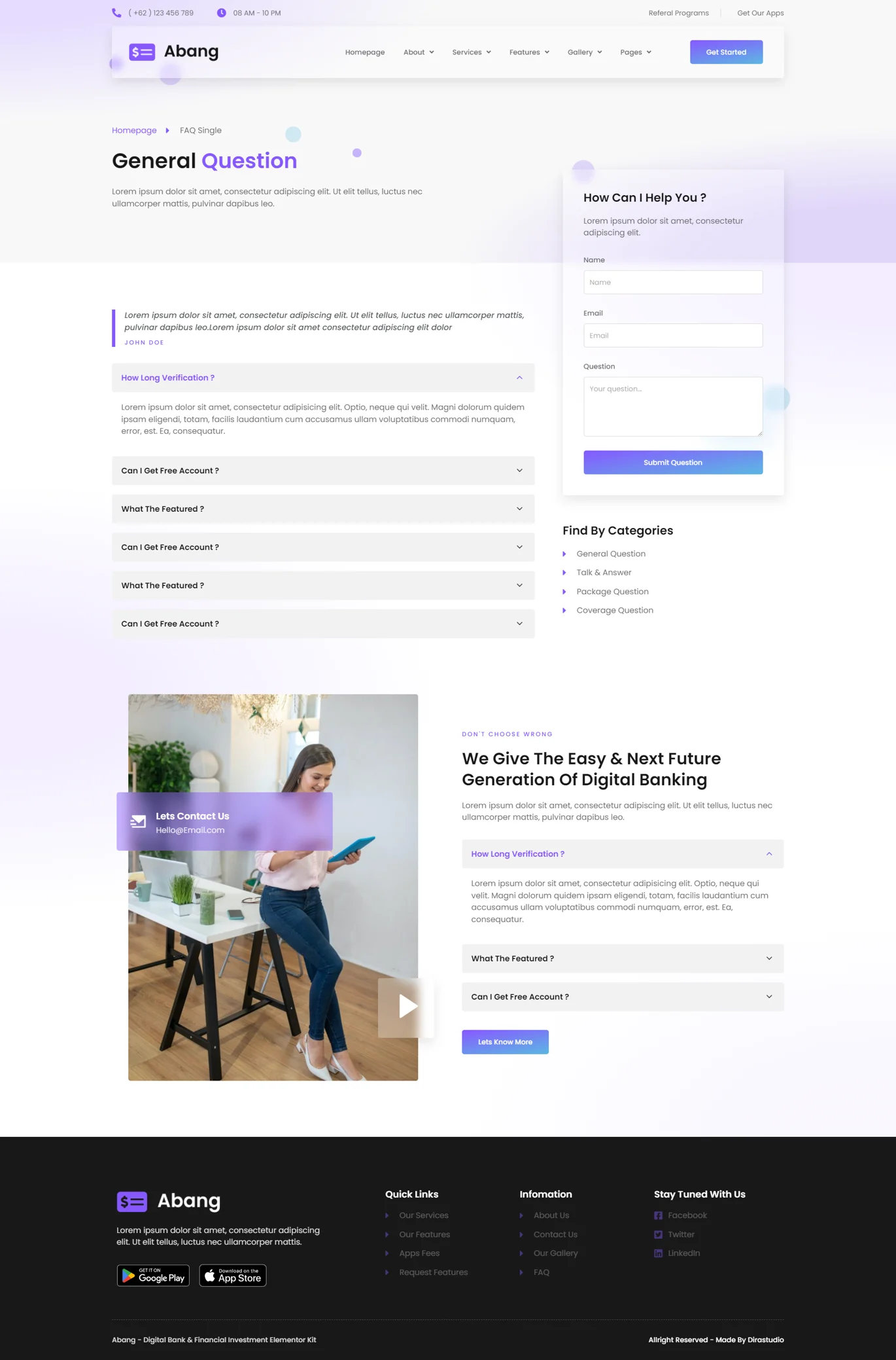 Abang - Digital Bank & Financial Investment Elementor Template Kit - Image 2