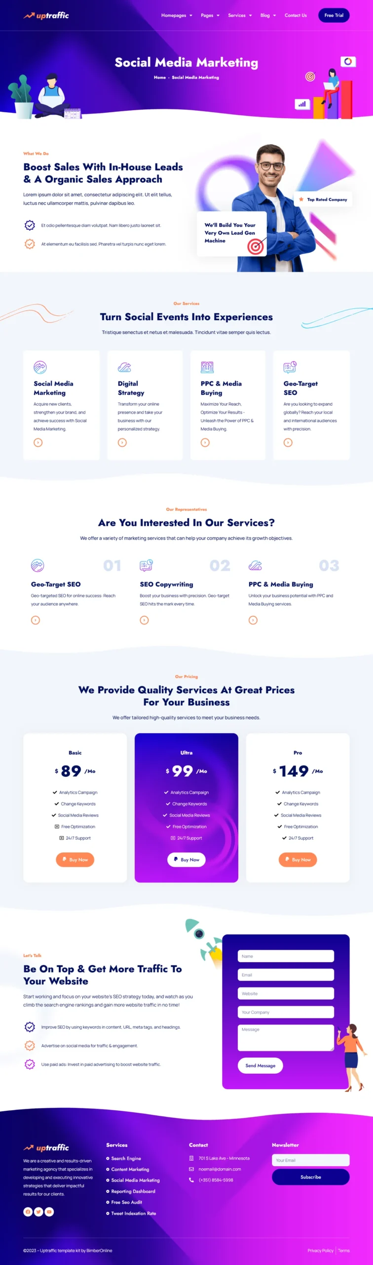 Uptraffic - Digital Marketing Agency Elementor Pro Template Kit - Image 2