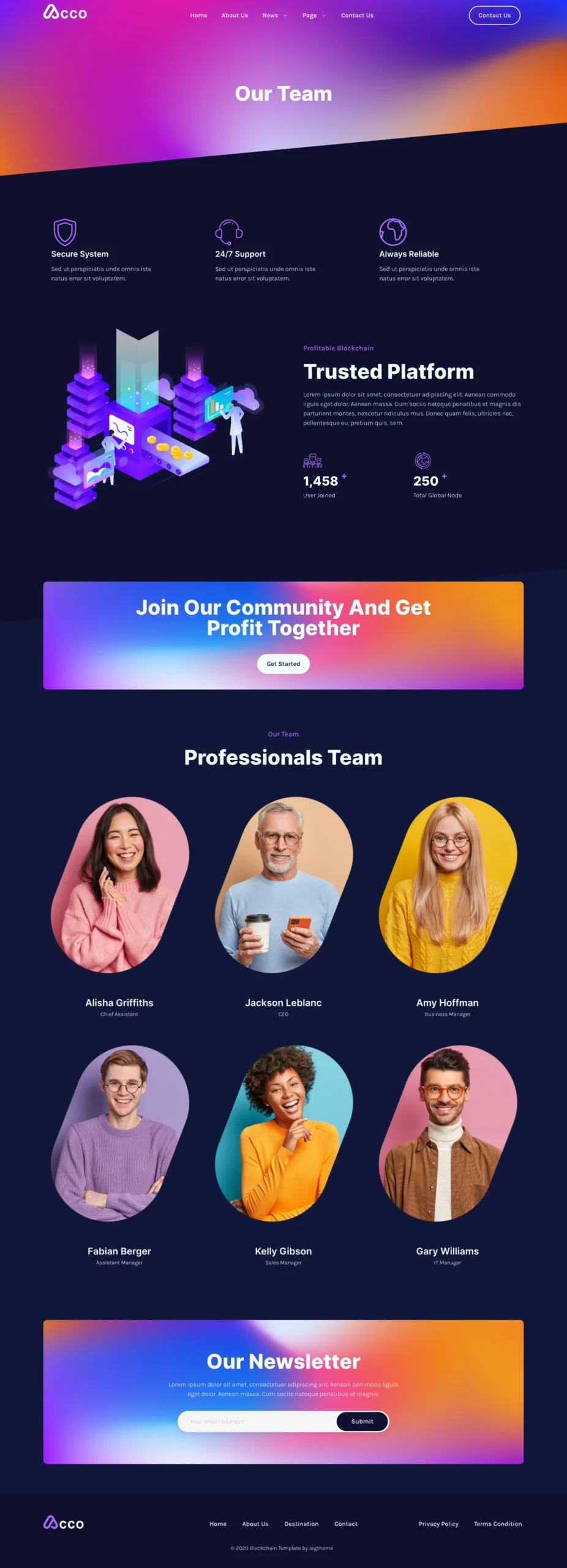 Acco – Blockchain Cryptocurrency & Bitcoin Elementor Template Kit - Image 4